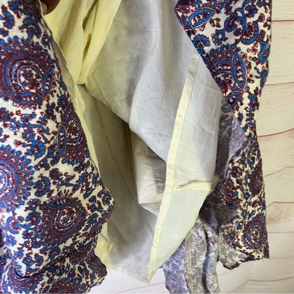 J.Crew Purple‎ 100% Linen Palermo Smocked Waist Pocketed Dress Size Small